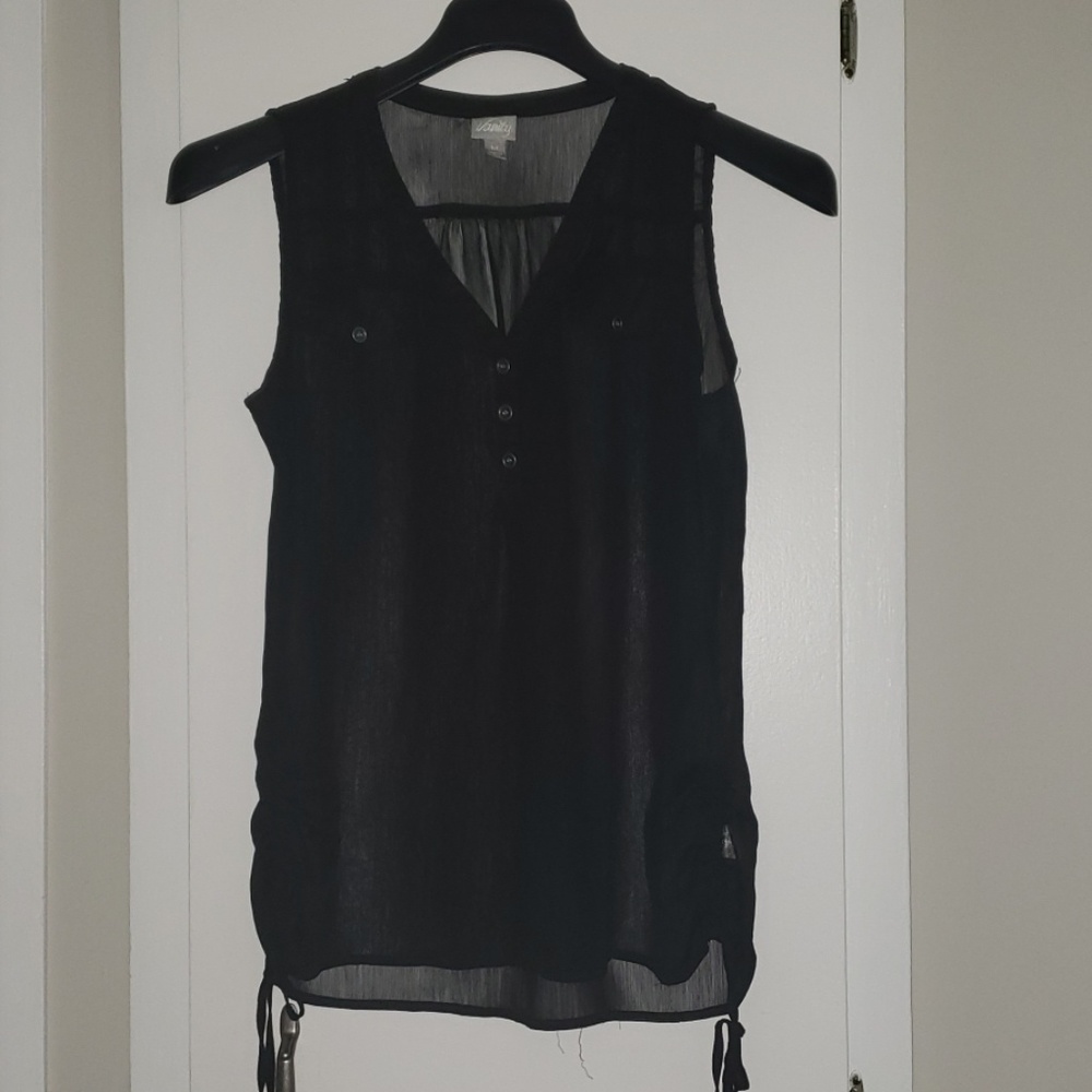 Sheer black tank top